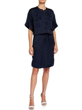 Lafayette 148 Utility Pocket Drawstring Waist Dress #3468